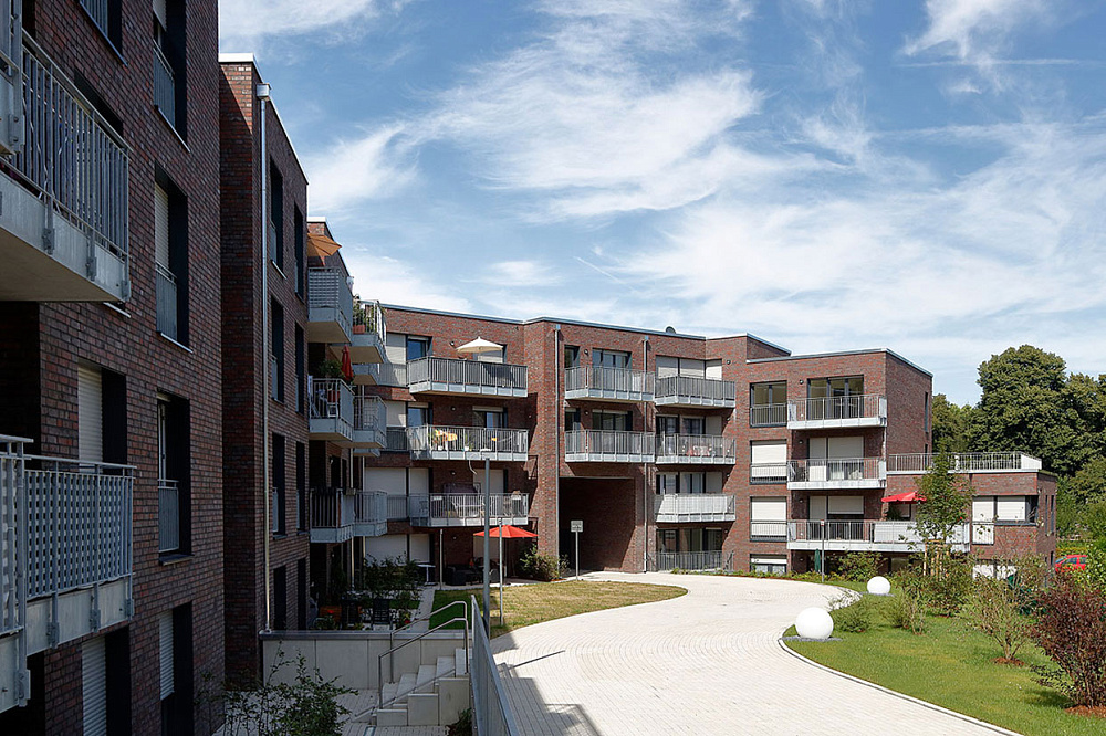 Жилой комплекс, Дортмунд, Германия, клинкерный кирпич Roben SHEFFIELD и NEWCASTLE Жилой комплекс, Дортмунд, Германия, клинкерный кирпич Roben SHEFFIELD и NEWCASTLE